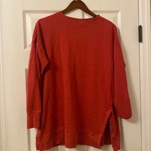 Red tunic sweatshirt